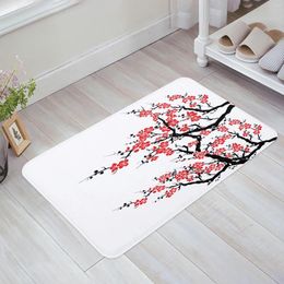 Carpets Ink Plum Blossom Living Room Doormat Carpet Coffee Table Floor Mat Study Bedroom Bedside Home Decoration Accessory Rug