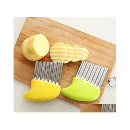 Fruit Vegetable Tools Potato Onion Wave Slicers Wrinkled French Fries Salad Corrugated Cutting Chopped Slices Knife Kitchen Produc Dro Dh5Hi