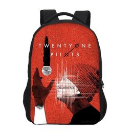 Backpack Casual Twenty One Pilots School Bag Children For Teenagers Boys Fashion Print Laptop Shoulder Bags Book Mochila253Z