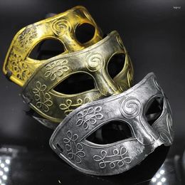 Party Supplies Retro Halloween Mask Antique Silver Gold Half Face For Women Men Carnival Dress Masque Ball Costume Props Cosplay