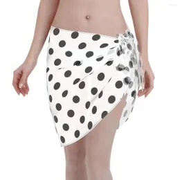 Women's Swimwear Sexy Chiffon Pareo Cute Polka Dot Cover Up Wrap Sarong Skirts Casual Beachwear Swimsuit Bikini Ups