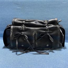 Evening Bags Pleated Drawstring Bow Moto & Bike For Women Luxury Designer Handbags And Purses 2024 In Vintage Shoulder Crossbody