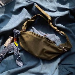 KAPITAL Backpacks Men Women Solid Colour Vintage KAPITAL Bags High Quality Zipper Make old canvas Bag Japan304S