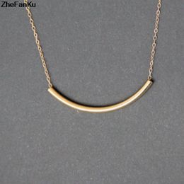 Women Tiny Necklace Street Beat The Simple Gold Chain Necklace Jewelry Dainty Female2428