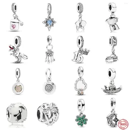 Loose Gemstones 2023 925 Sterling Silver Crown Key Pendant Charms Beads Fit Original Bracelet Necklace Jewellery Making DIY Gift