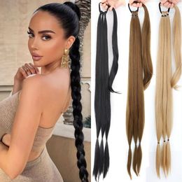 Synthetic Wigs AZQUEEN synthetic Braided ponytail Hairpieces with elastic rubber band Heat-resistant high temperature Fibre suitable for women 231204