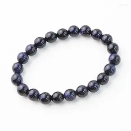 Charm Bracelets Vintage Strand & Bangle Jewelry Natural Sandstone Galaxy Stone Elastic Beads Women Unisex Gifts 7.5" B269