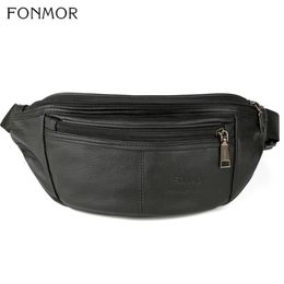 Waist Bags Fonmor Womens Antitheft Bag Fanny Pack Genuine Leather Belt Purse Small Phone Key Black Men Packs Unisex262z