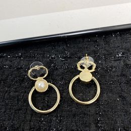 2023 Fashion style Exclusive drop Earring smooth in 18K Gold plated words shape for Women channel wedding Jewellery gift ccity sx2c