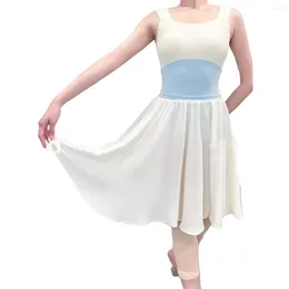 Stage Wear Ballet Rehearsal Skirt Professional Standard Teacher's Thick And Impermeable Long 50cm Elastic Contrast Belt