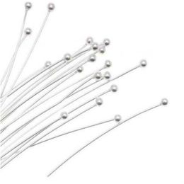 1000pcs lot Silver Plated Ball Head Pins For Jewellery Making 18 20 24 26 30 40 50mm3085