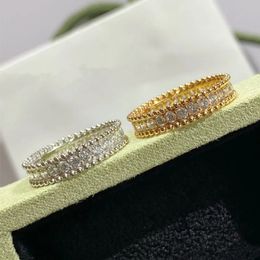 Cluster Rings Luxury brand Exquisite 925 pure single row diamond bead ring for women's fashion temperature trend high-end jewelry party gifts 231204