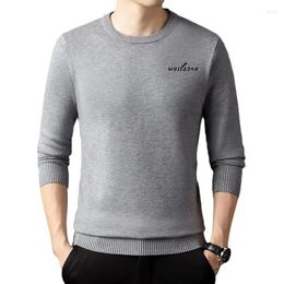 Men's Sweaters Autumn Winter Men Thicken Round Neck Korean Fashion Casual Long Sleeve Slim Bottoming Knitted Pullovers