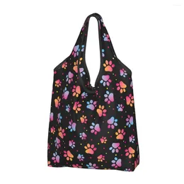 Shopping Bags Cute Animal Pattern Reusable Grocery Foldable 50LB Weight Capacity Eco Bag Eco-Friendly Lightweight