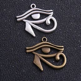 60pcs 26 32mm Two Colour Rah Egypt Eye Of Horus Egyptian Charms Pendants for Necklace Bracelet Jewellery Making264p