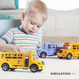 Aircraft Modle Children's Toys School Bus Toy Model with Opening Doors Inertia Power for Kids Educational Christmas Present Boy's Birthday Gift 231204