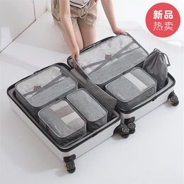 Cosmetic Bags & Cases Travel Buggy Bag Seven-Piece Luggage Underwear Organising Waterproof Clothes Storage 7-Piece Set211U