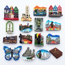 Refrigerator stickers for tourism commemorative gifts architectural landscapes three-dimensional magnetic stickers resin refrigerator stickers