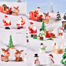 Christmas Decorations Christmas Resin Elk Santa Claus Ornaments Merry Christmas Decoration For Home Figurines Miniatures 2023 New Year Xmas DecorationL231117