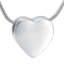 Pendant Necklaces LKJ9952 Blank Engravable Heart Cremation Necklace For Men Women Memorial Urn Ashes Holder Keepsake Jewelry With273g