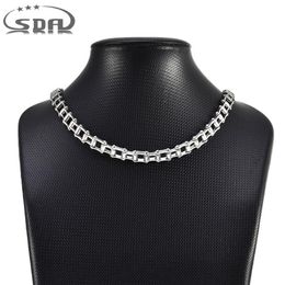 SDA New Fashion Motorcycles Chain Necklace 7mm45cm Long Biker Chain Stainless steel cuban Chain Man Woman Neckalce 201013284r