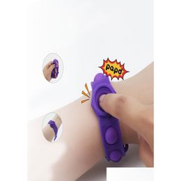 Party Favour Squeeze Toy Wristband Push Bubble Toys Bracelet Party Favour Autism Special Needs Reliever And Increase Focus5867275 Drop D Dhgax