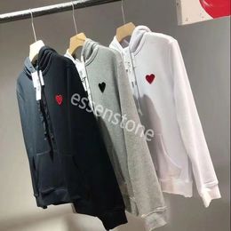Designer Cdgs Classic Hoodie Fashion Play little Red Peach Heart Printed Mens And Womens Hooded Sweater Coat play hoodie s-5xl