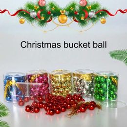 Christmas Decorations 40Pcs 1.5cm Tree Color Ball High Gloss Festival Prop Mini Xmas Party Decor Hanging Pendant Supplies