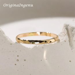 Wedding Rings 14K Gold Filled Hammered Ring Handmade Band Ring Minimalism Jewelry Ring Dainty Tarnish Resistant Jewelry Boho waterproof Ring 231204