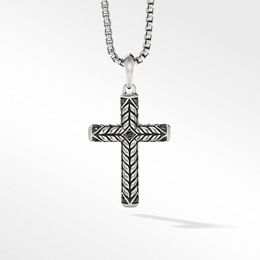 Necklace Dy Luxury Designer TwistedDY niche fashion versatile sterling silver carved cross pendant