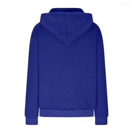 Women's Hoodies Long-sleeved Sweatshirt Autumn Hooded Collection Long Sleeve Sport Tops Waffle Texture Hoodie Streetwear Coat