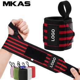 Wrist Support 1 Pair Wristband Brace Straps Extra Strength Weight Lifting Wraps Bandage Fitness Gym Training Custom 231104