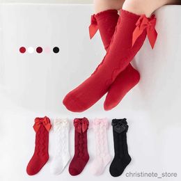 Kids Socks Baby socks for girls Baby bow side lace stockings for children loose leg knee-high socks 0-5 years R231204