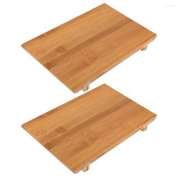 Dinnerware Sets 2 Pcs Sushi Plate Nuts Serving Home Decor Bamboo Dessert Dish Tray Fruit Storage