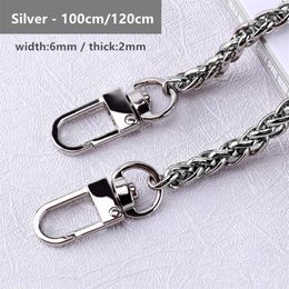 100cm Metal Purse Chain Strap Handle Replacement Handbag Shoulder Bag Accessories Gold Silver Black267c