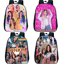 Backpack 12 Inch Charli Damelio Backpacks Children School Bags Baby Toddler Bag Girls Rucksack D'Amelio Kids Cute Kindergarte316w