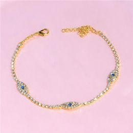 European and American Fashion Trend Golden Color Anklet Demon Eyes Simple Personality Geometric Sexy Retro Gift264J
