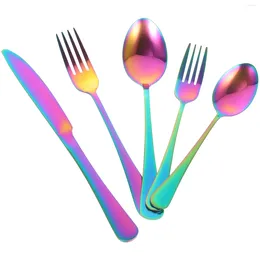 Plates Tableware Supplies Metal Stainless Steel Cutlery Home Kit Household Flatware Dinner Serving Kits