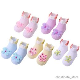 Kids Socks 5 Pairs/lot Newborn Baby Socks Infant Cotton Socks Baby Girls Lovely Short Socks Clothes Accessories For 0-6 6-12 12-24 Month R231204