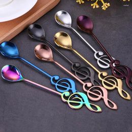 Spoons Stainless Steel Musical Notes Coffee Spoon Stirring Cup Music Stick Ice Cream Kitchen Tool Accessories