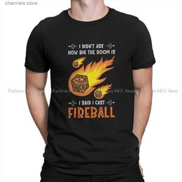 Men's T-Shirts DnD Crewneck Original TShirts Critical Role - I cast FireBall Personalise Homme T Shirt Polyester Funny Tops T231204