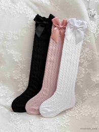 Kids Socks 3pairs Girls Bow Decor Over The Calf Long Socks