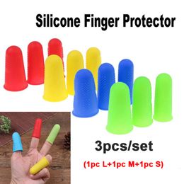 Silicone Finger Protector Sleeve Cover Anti-cut Heat Resistant Finger Sleeves Great Cooking Kitchen Tools