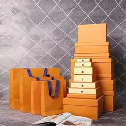 Orange Gift Box Drawstring v Boxes Cloth Bags Display Fashion Belt Scarf Tote Bag Jewelry Necklace Bracelet Earring Keychain Penda237z