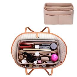 Cosmetic Bags Cases Make up Organizer Insert For Handbag Felt with zipper Travel Inner Purse Fit Various Brand Handbags 220901267F