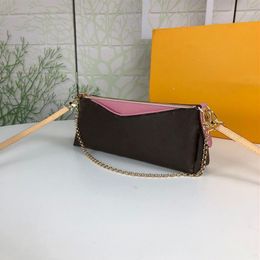 Classic Luxury designer handbag Pochette FeliciePALLAS CLUTH BAG nuine Leather Handbags Shoulder TOTES Clutch Tote Messenger Shopp258h