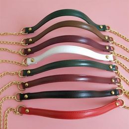 Bag Parts & Accessories 120cm Replacement Shoulder Strap DIY Black PU Leather Handle Belt For Hardware Metal Chain270J