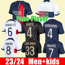 New tracksuits 2023 2024 MBAPPE HAKIMI soccer jerseys men football training suit tuta maillot jerseys jacket kit Paris mbappe mens and kids soccer tracksuit jogging