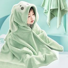 Jackets Children's Cute Cartoon Hooded Beach Bath Towel Soft Coral Velvet Fleece Blanket Animal Born Bathrobe Quilt Washcloth