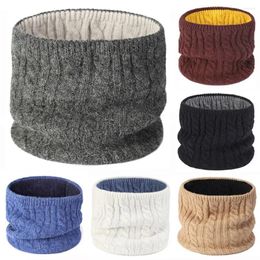 Scarves Winter Thick Knitted Neck Gaiter Ski Tube Scarf Warm Half Face Mask Cover Outdoor Cold-proof Collar Warmer